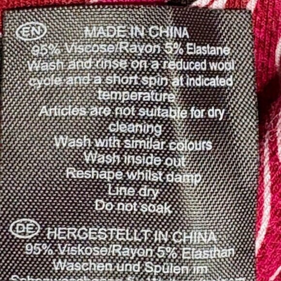 Hobbs of London Julia Floral Printed Top - Red/Pink/Black - L - Picture 12 of 12